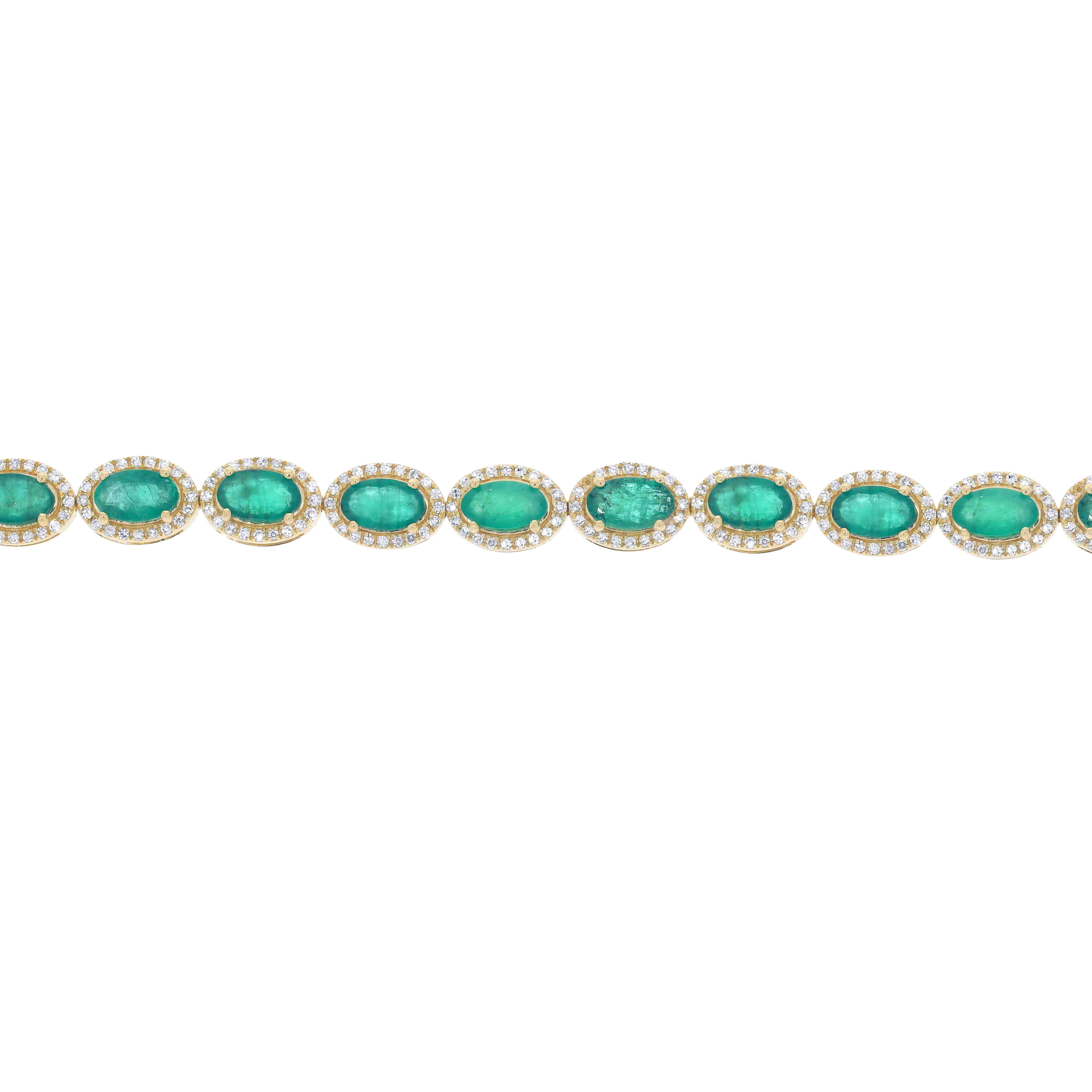 Oscar Friedman Emerald and Diamond Eternity Bracelet BR51159AEM5X3